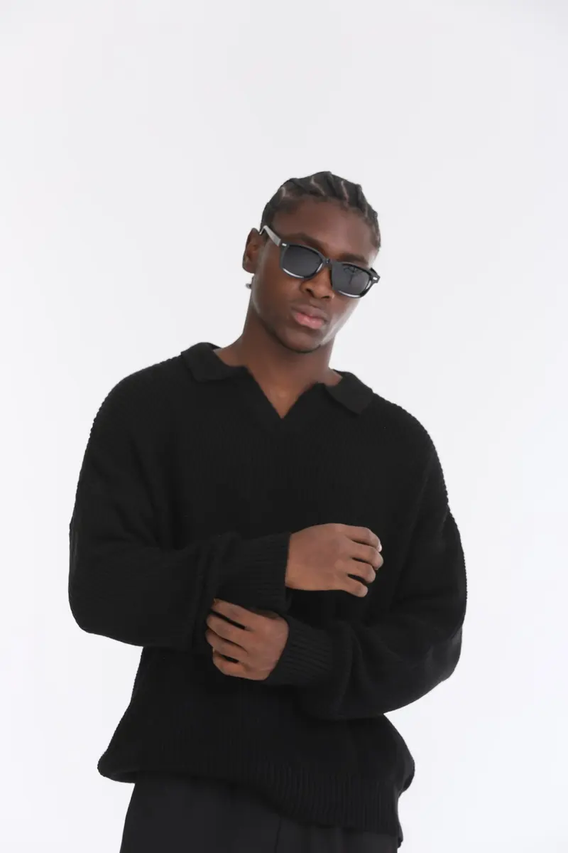 Men Oversize Ribbed Knit Top