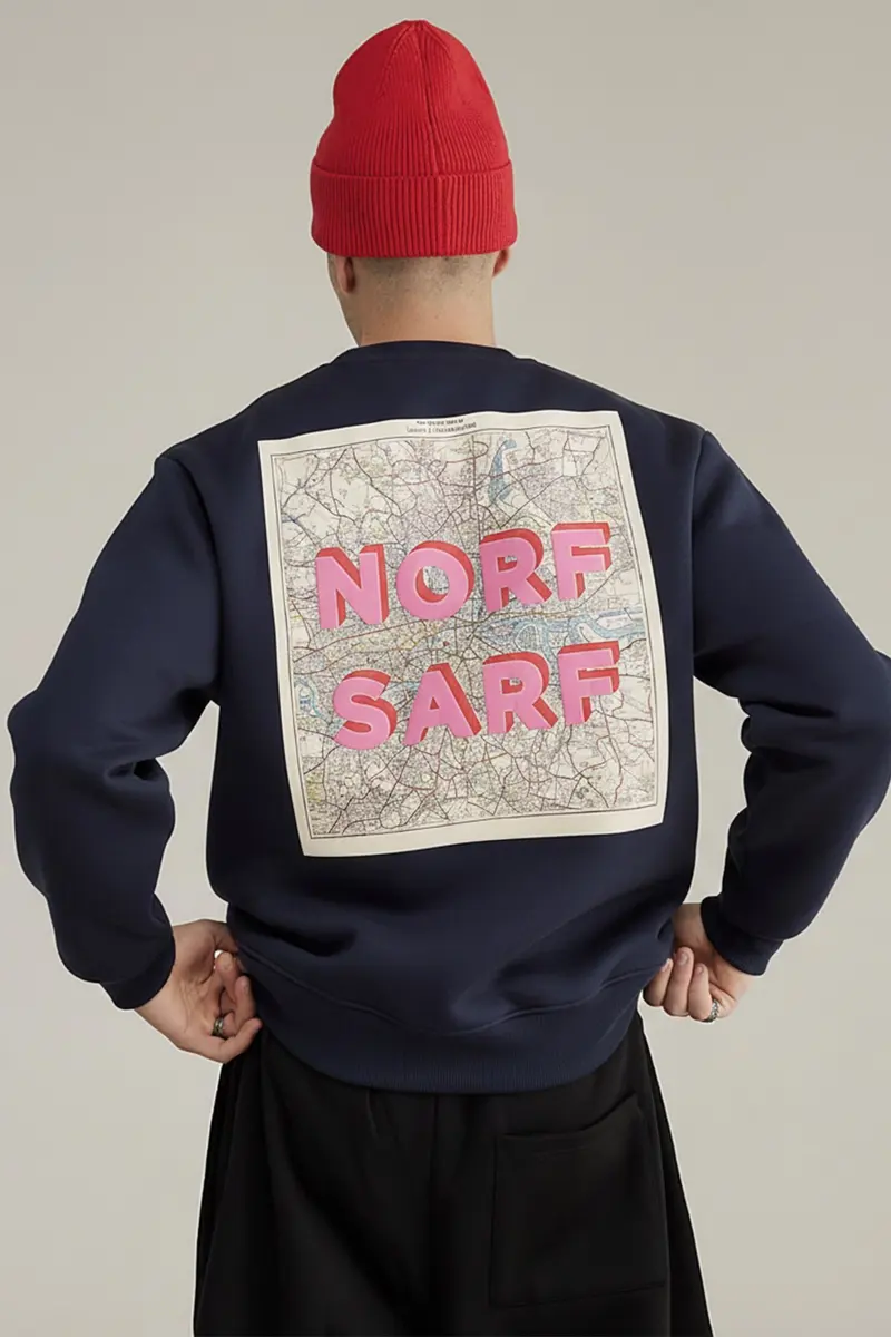 Unisex Oversize Norf Print Sweatshirt