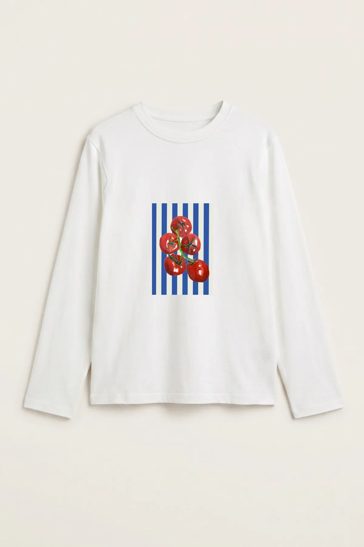 Men Tomato Breeze Print Blouse — White