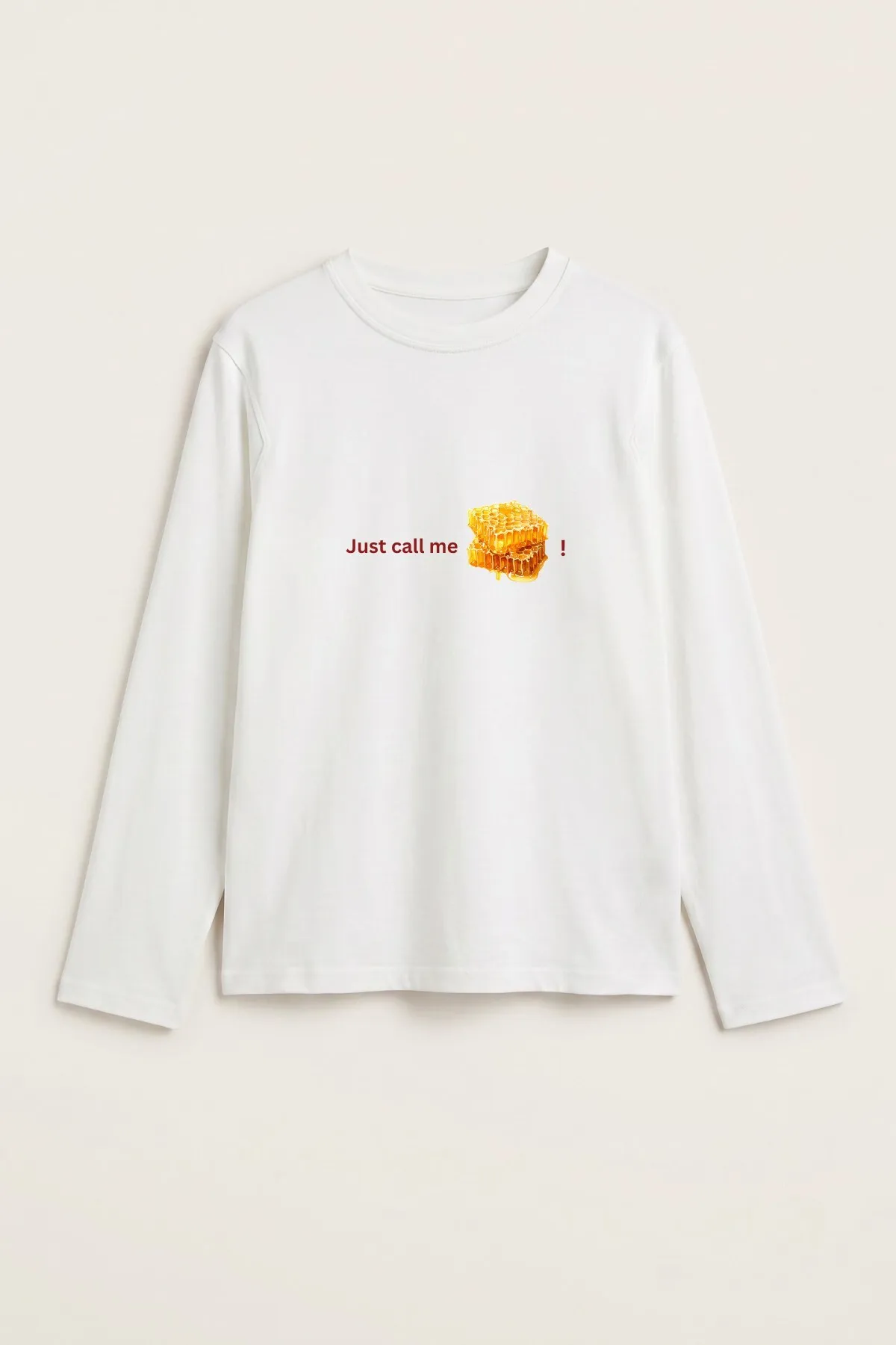 Women Honey Call Print Blouse — White
