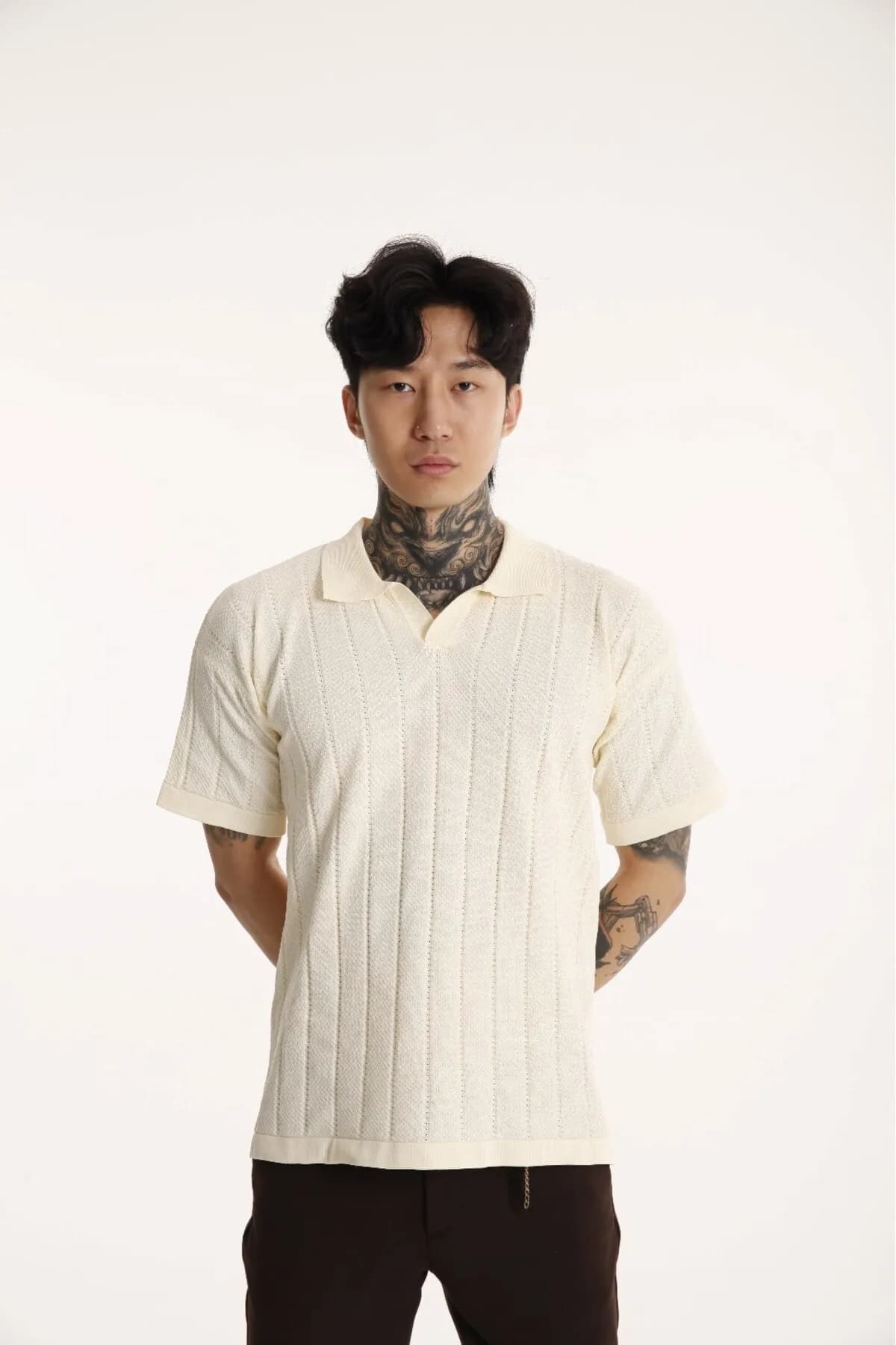 Men Polo Shirt 0670 — Stone