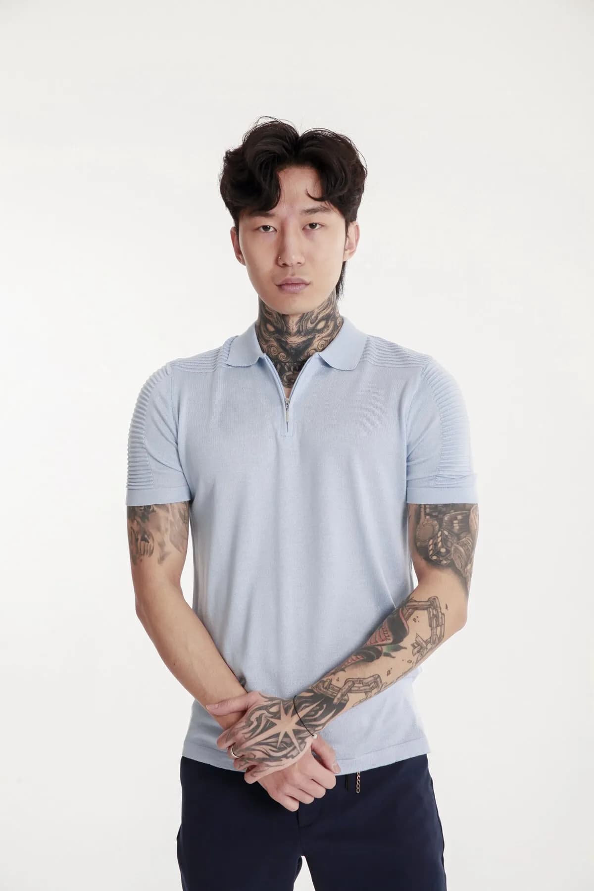 Men Polo Shirt 0724 — Blue