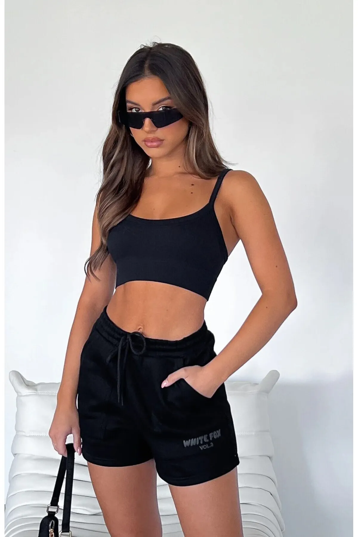 Women Print Shorts 0458 — Black