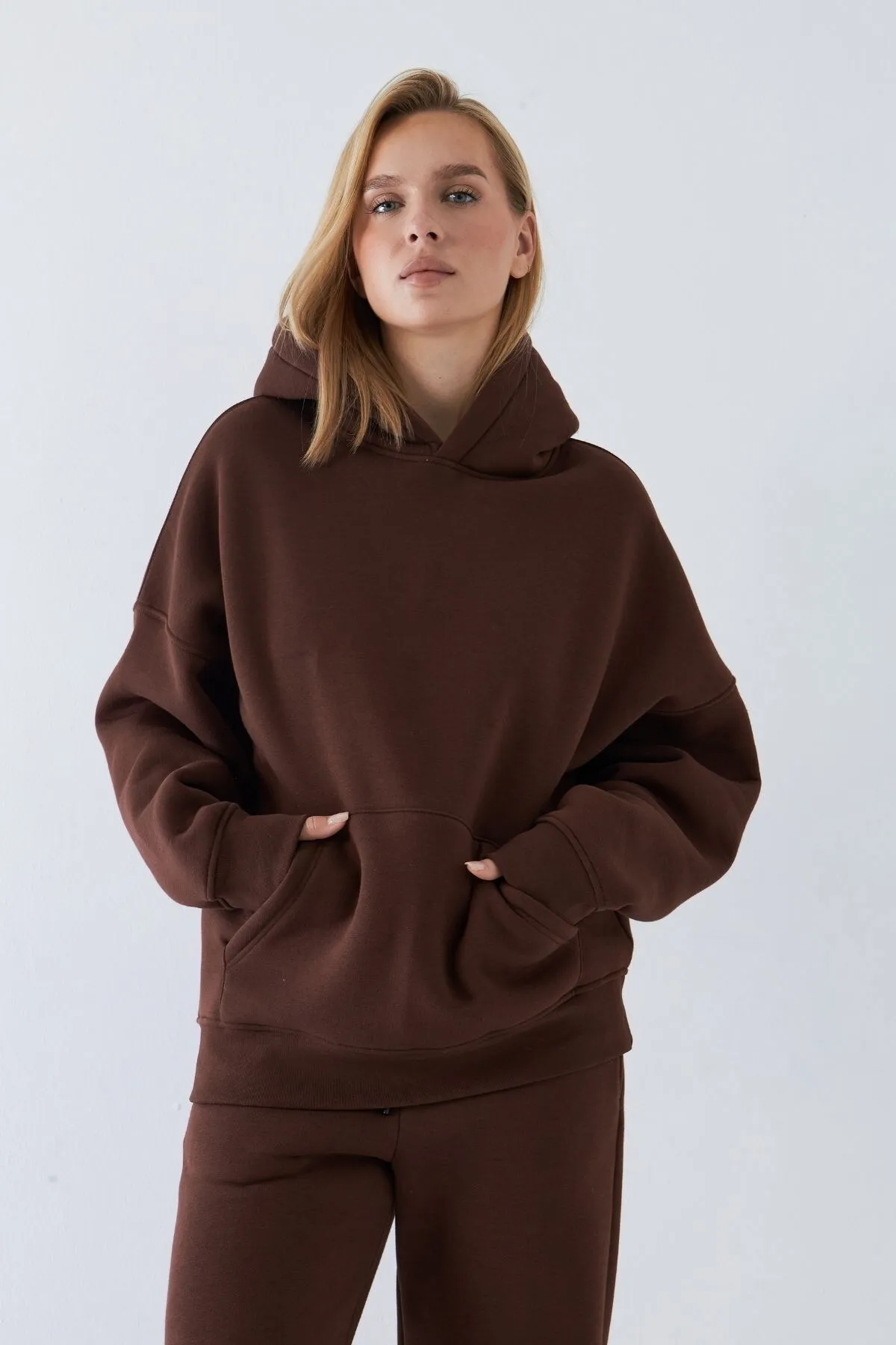 سويت شيرت للجنسين أوفرسايز 0260 — Brown