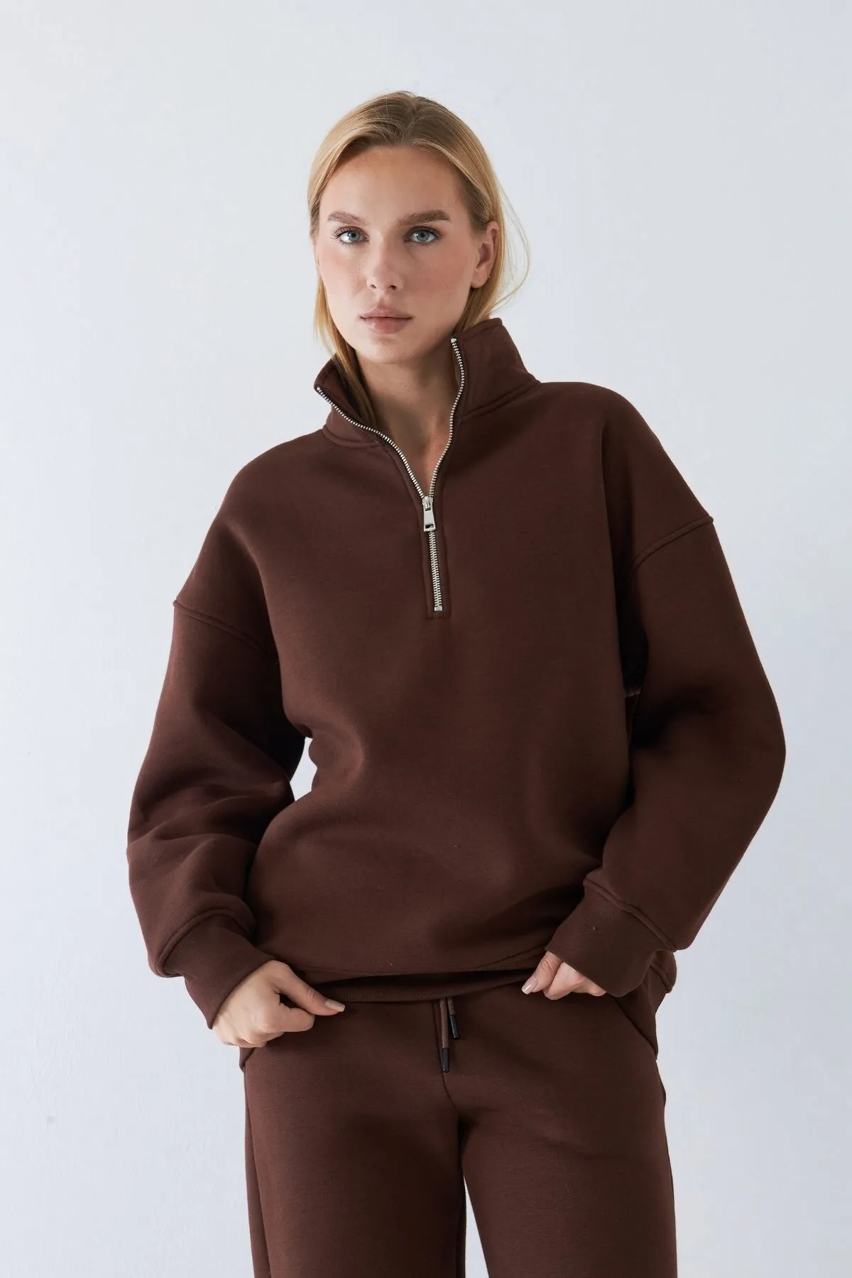 Unisex Oversize Sweatshirt 0262 — Brown