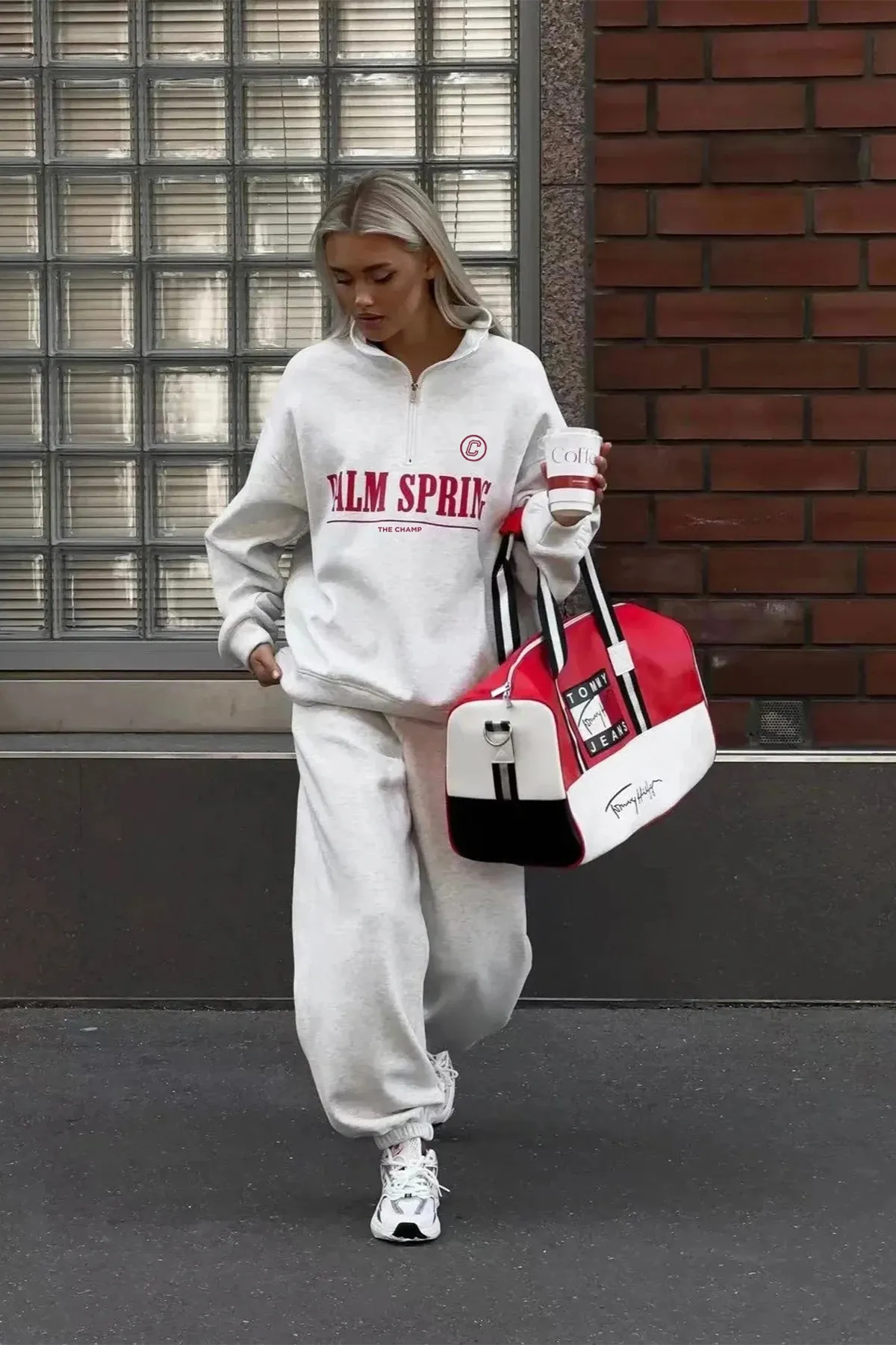 Unisex Oversize Print Sweatshirt 0300 — Gray
