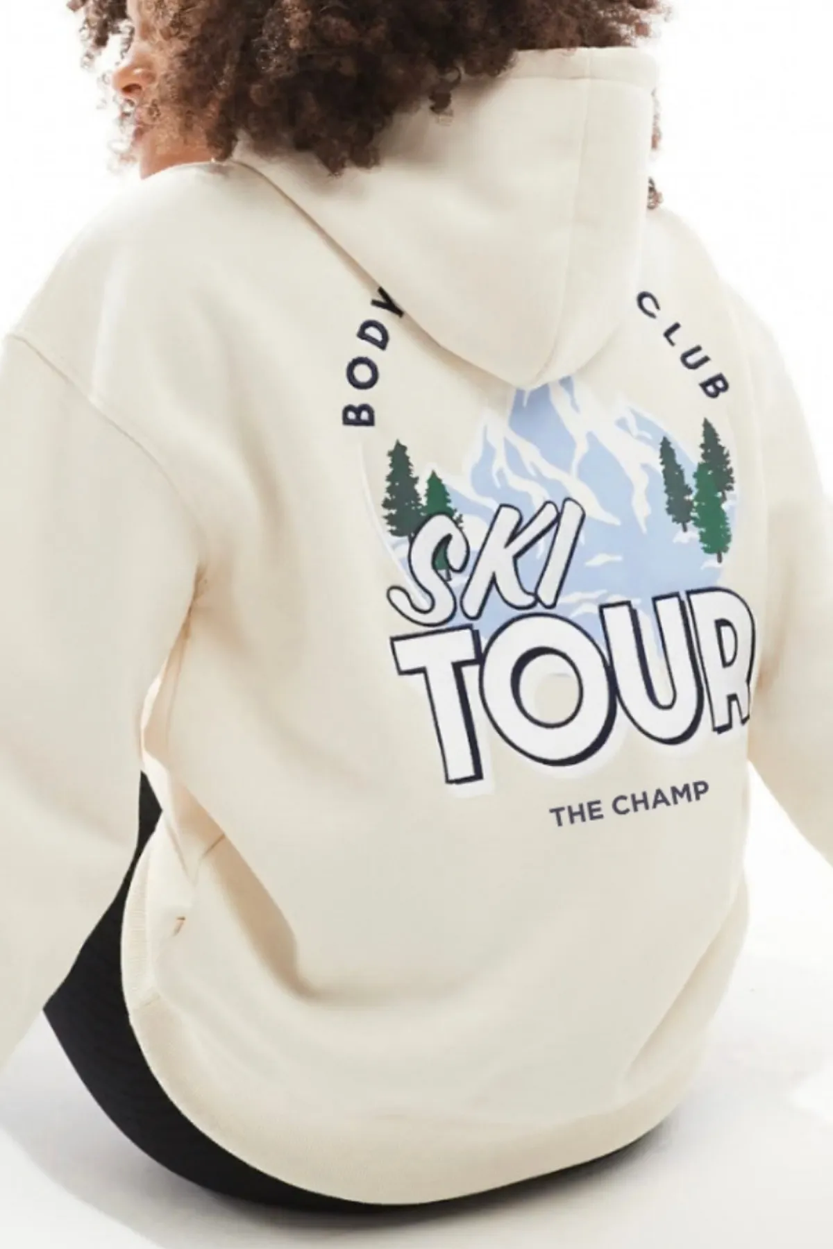 سويت شيرت للجنسين أوفرسايز بطبعة Ski — Cream