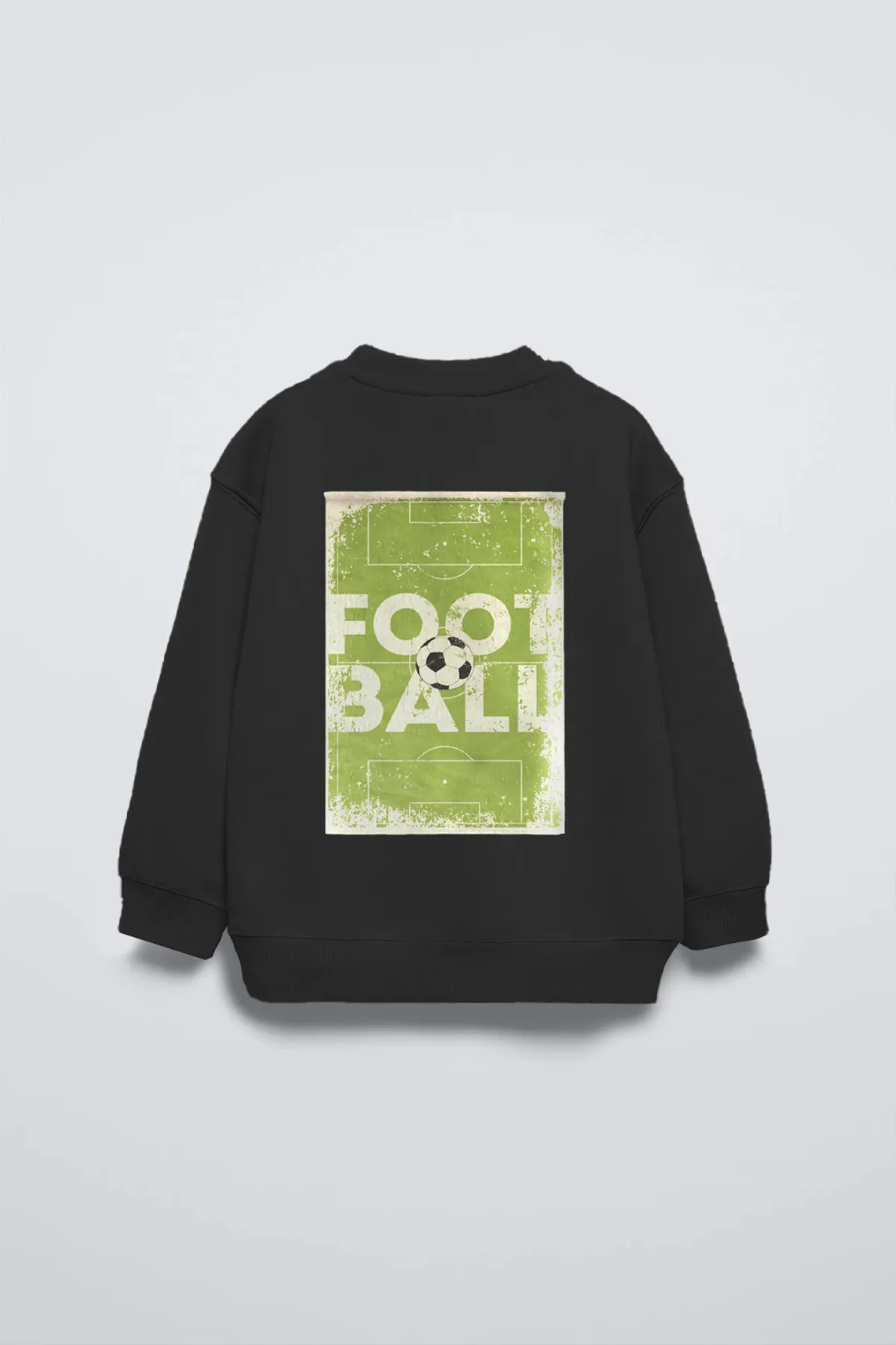 سويت شيرت أطفال بطبعة كرة قدم Believe — Black