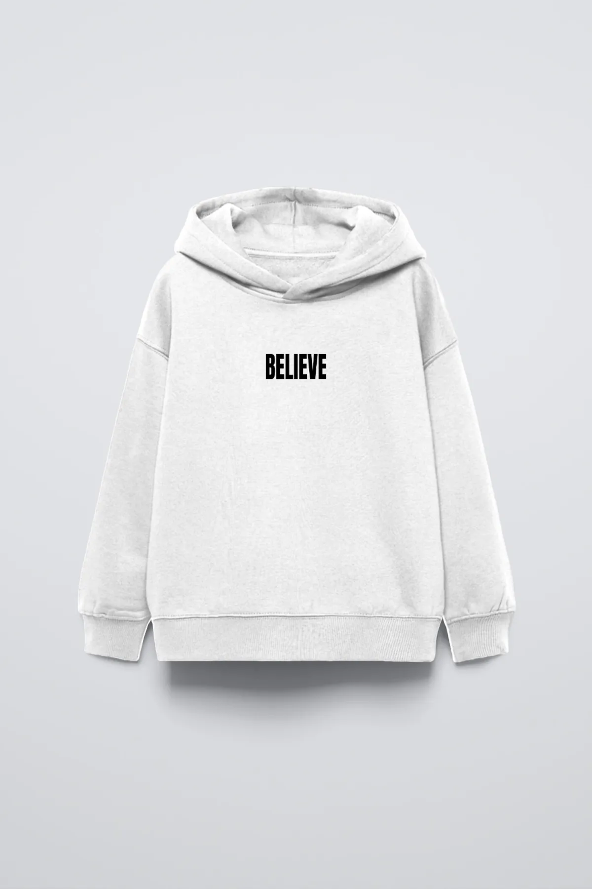سويت شيرت أطفال بقبعة بطبعة كرة قدم — White