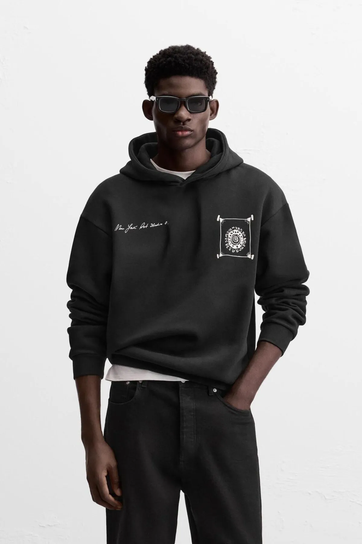 Unisex Oversize New Print Sweatshirt — Black