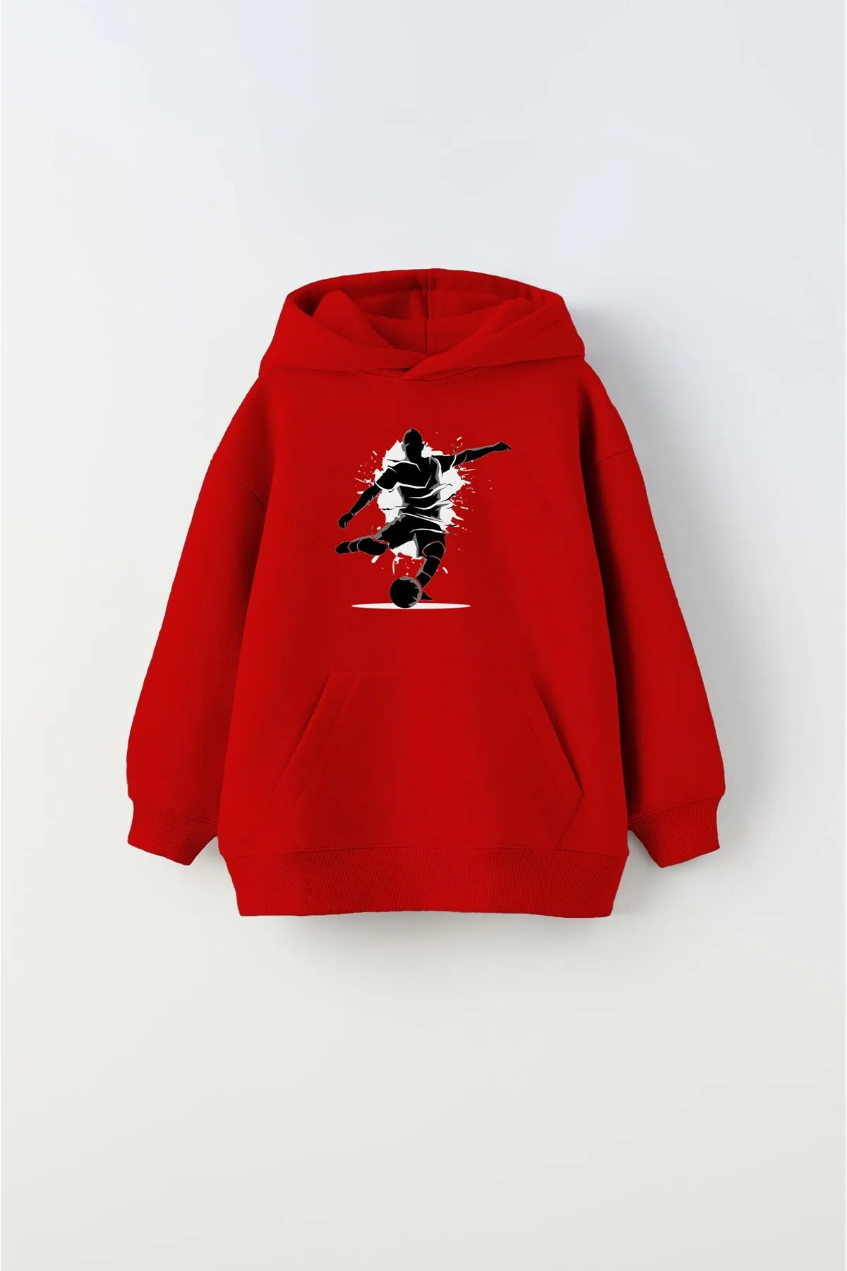 Kinder Kapuzen Print Sweatshirt — Red