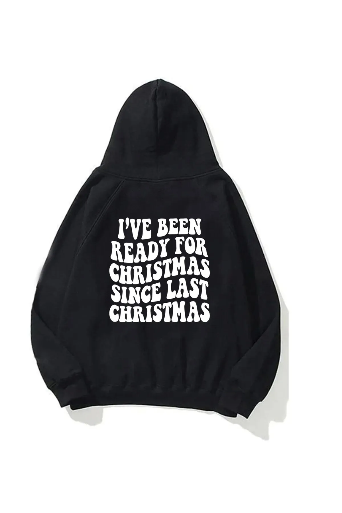 Unisex Oversize Print Sweatshirt 0762 — Black