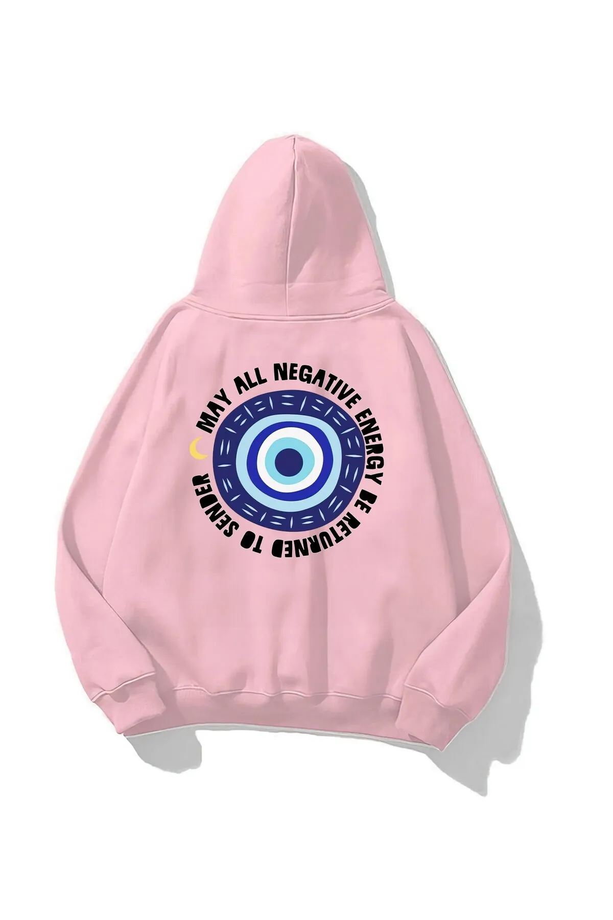 Unisex Oversize Nazar Print Sweatshirt 0763 — Pink