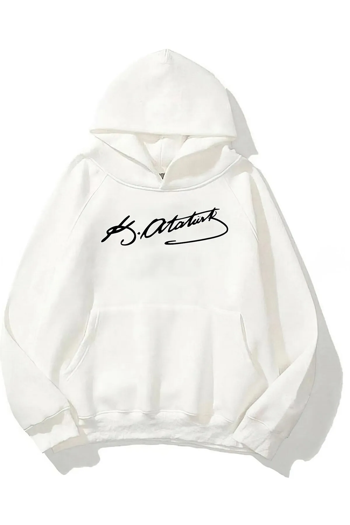Unisex Oversize Kemal Print Sweatshirt — White