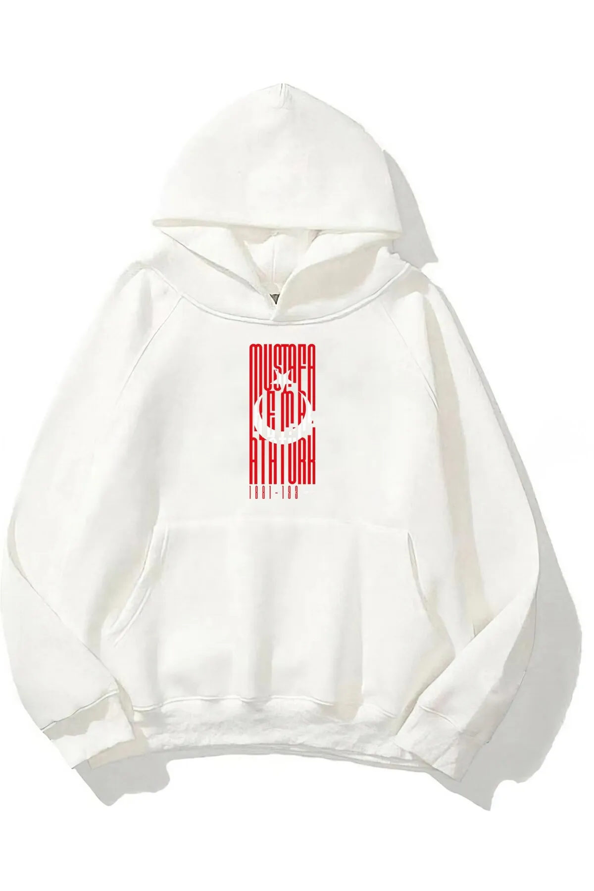 Unisex Oversize Turkish Print Sweatshirt — White