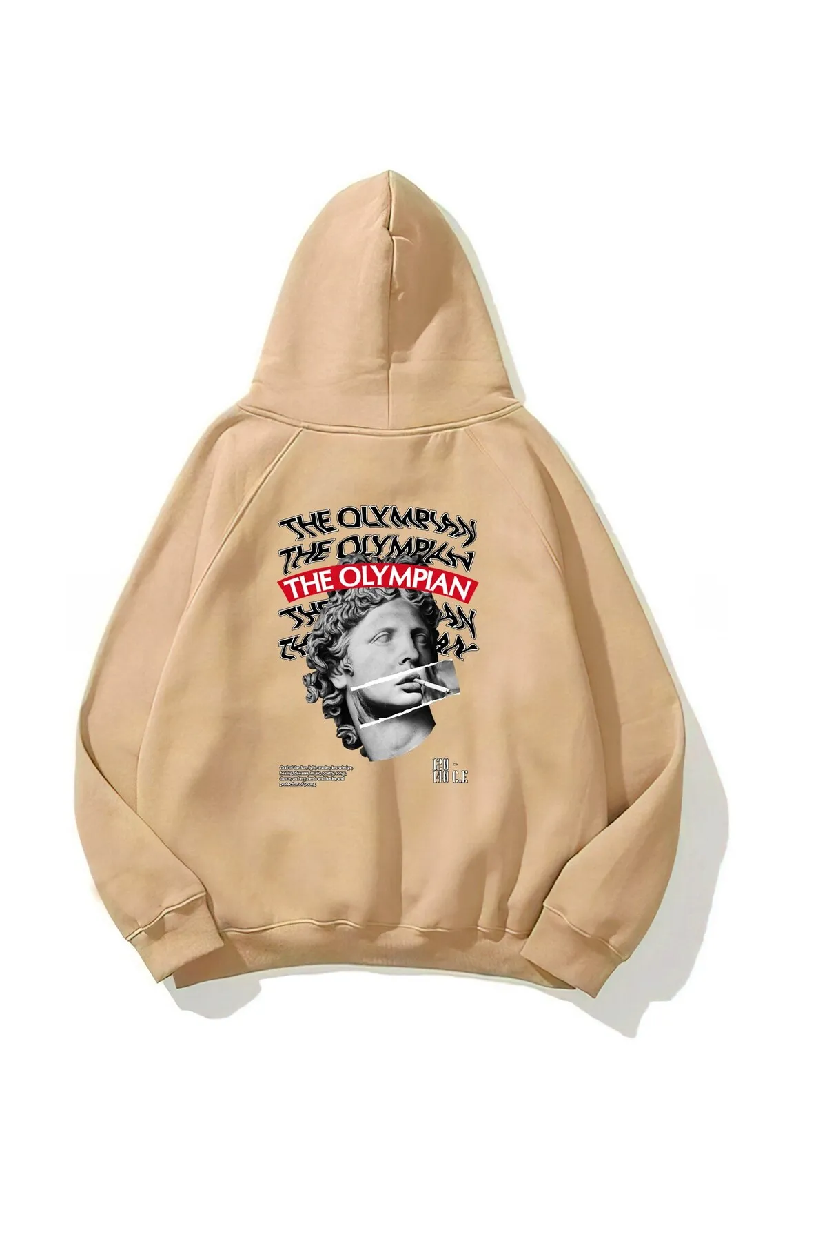 Unisex Oversize Print Sweatshirt 0771 — Beige