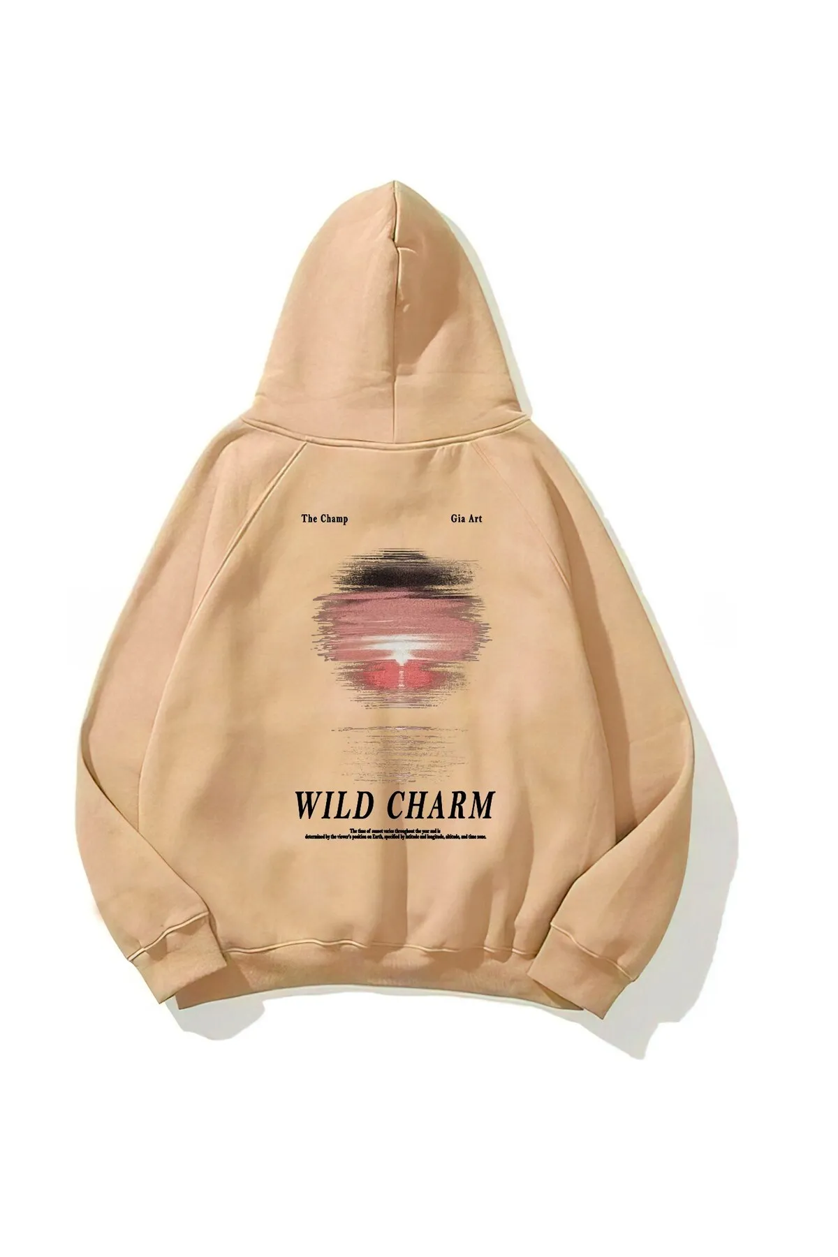 Unisex Oversize Wild Print Sweatshirt — Beige
