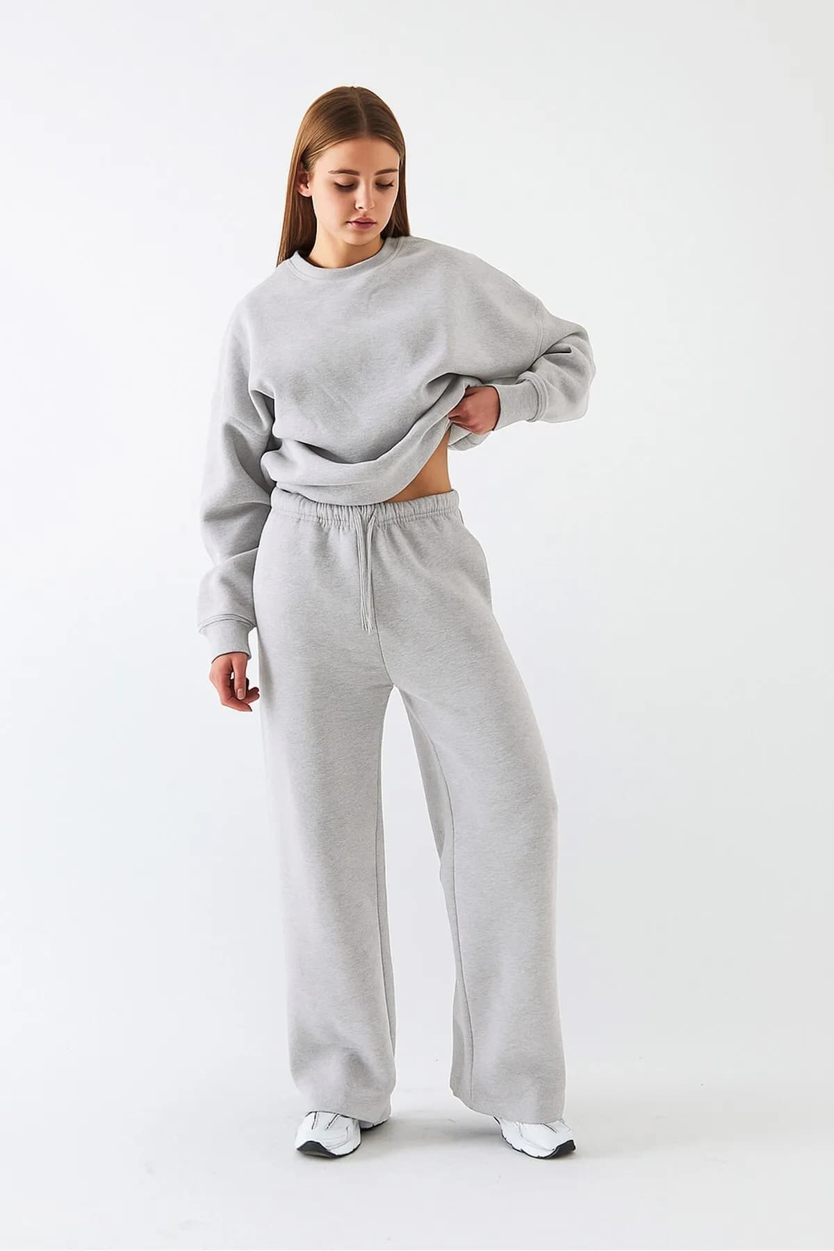 Unisex Oversize Tracksuit — Gray Melange
