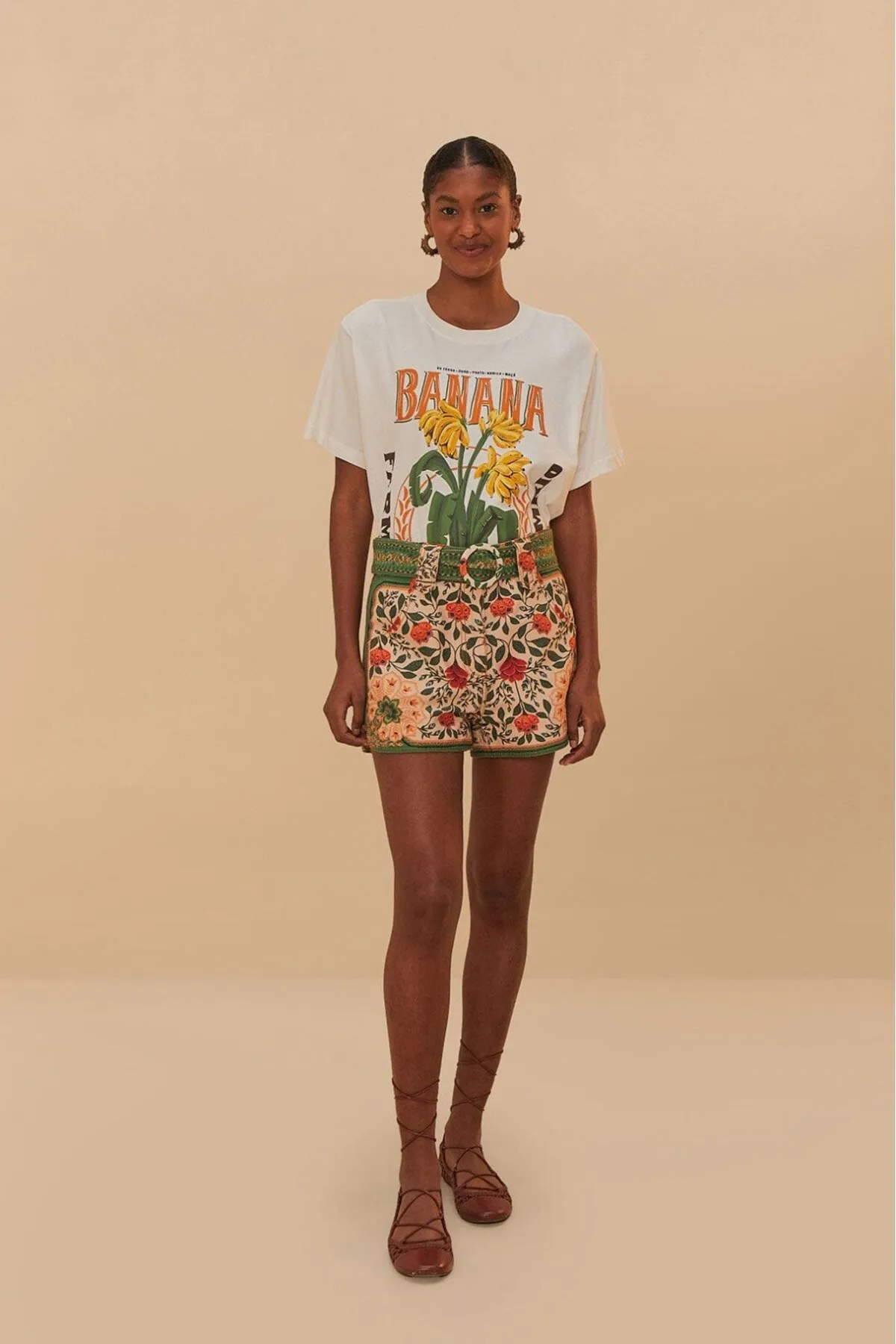 Damen Oversize Schriftzug-Print T-Shirt — White