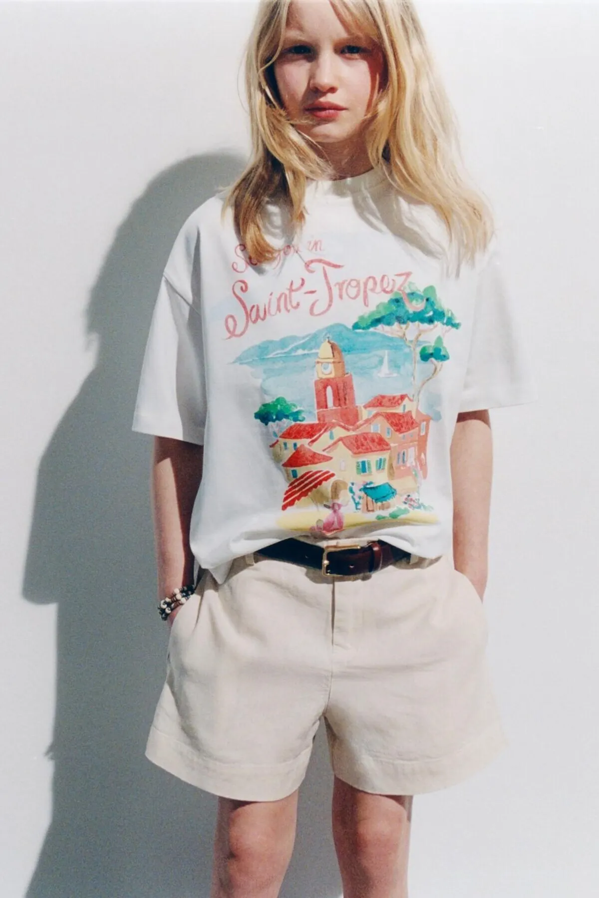 Kinder Oversize Im Urlaub T-Shirt — White