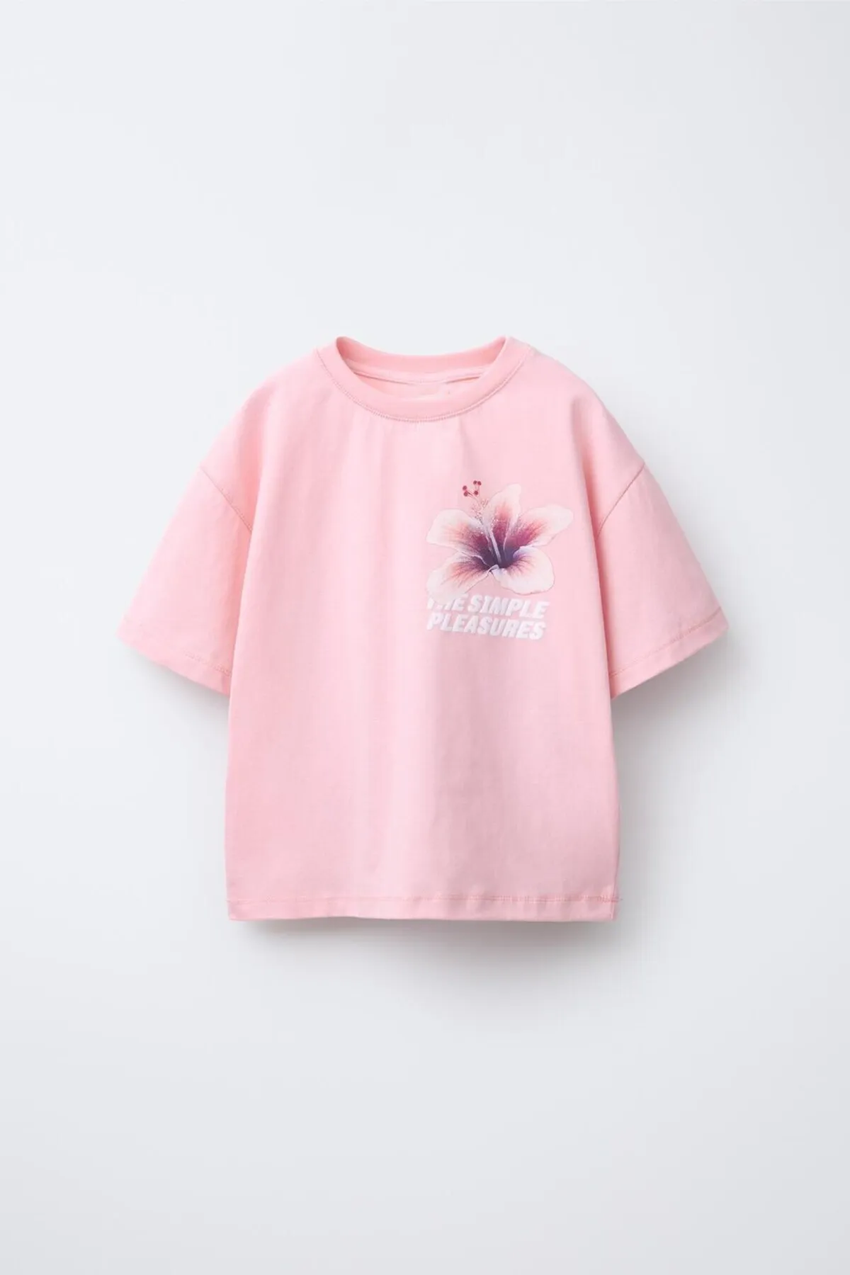 تي شيرت بناتي بطبعة Me Simple Pleasures — Pink