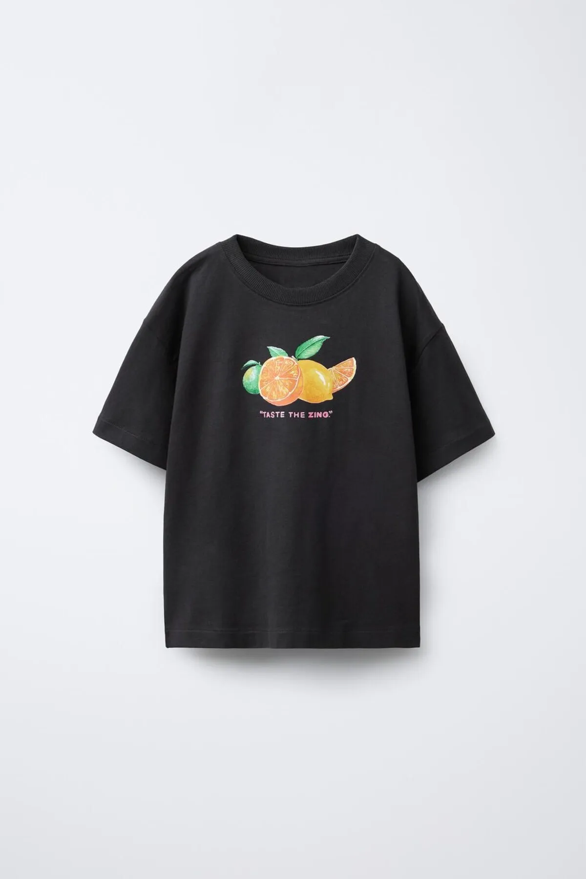 Girls Taste Zing Print T-Shirt — Black