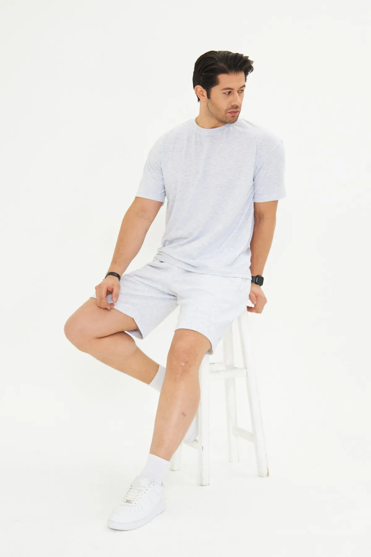 Erkek Oversize Tişört 0518 — Gray