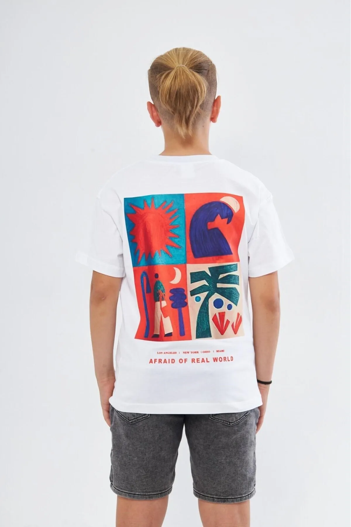 Kinder Of Real Schriftzug-Print T-Shirt — White