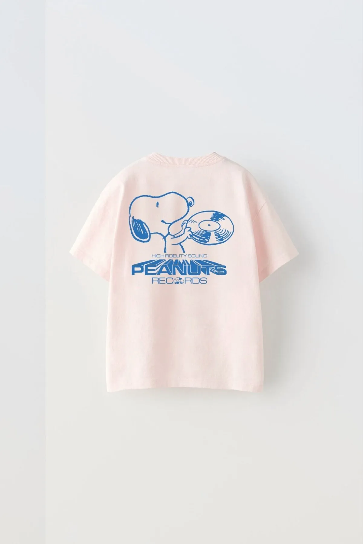 تي شيرت ولادي بطبعة Peanuts Records — Pink