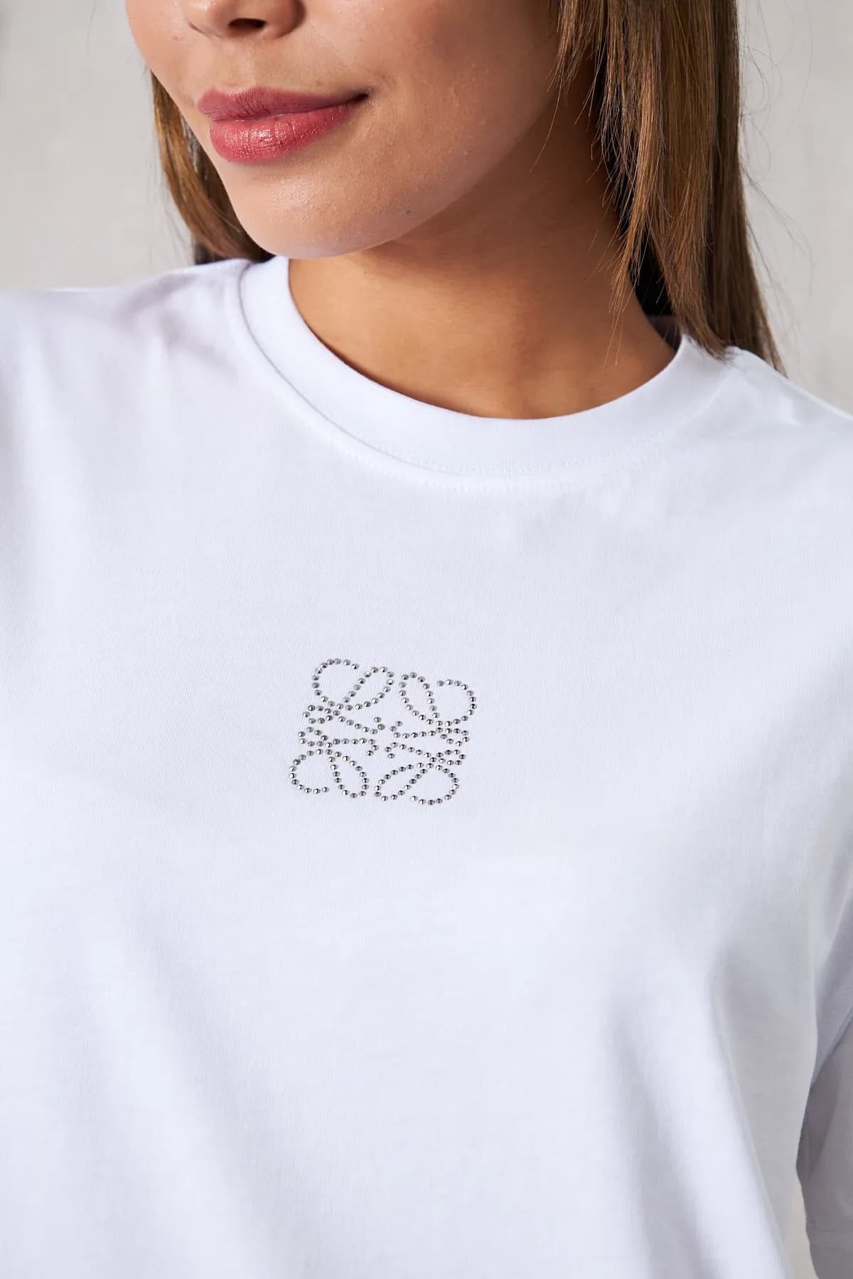 Women Oversize Print T-Shirt 0696 — White