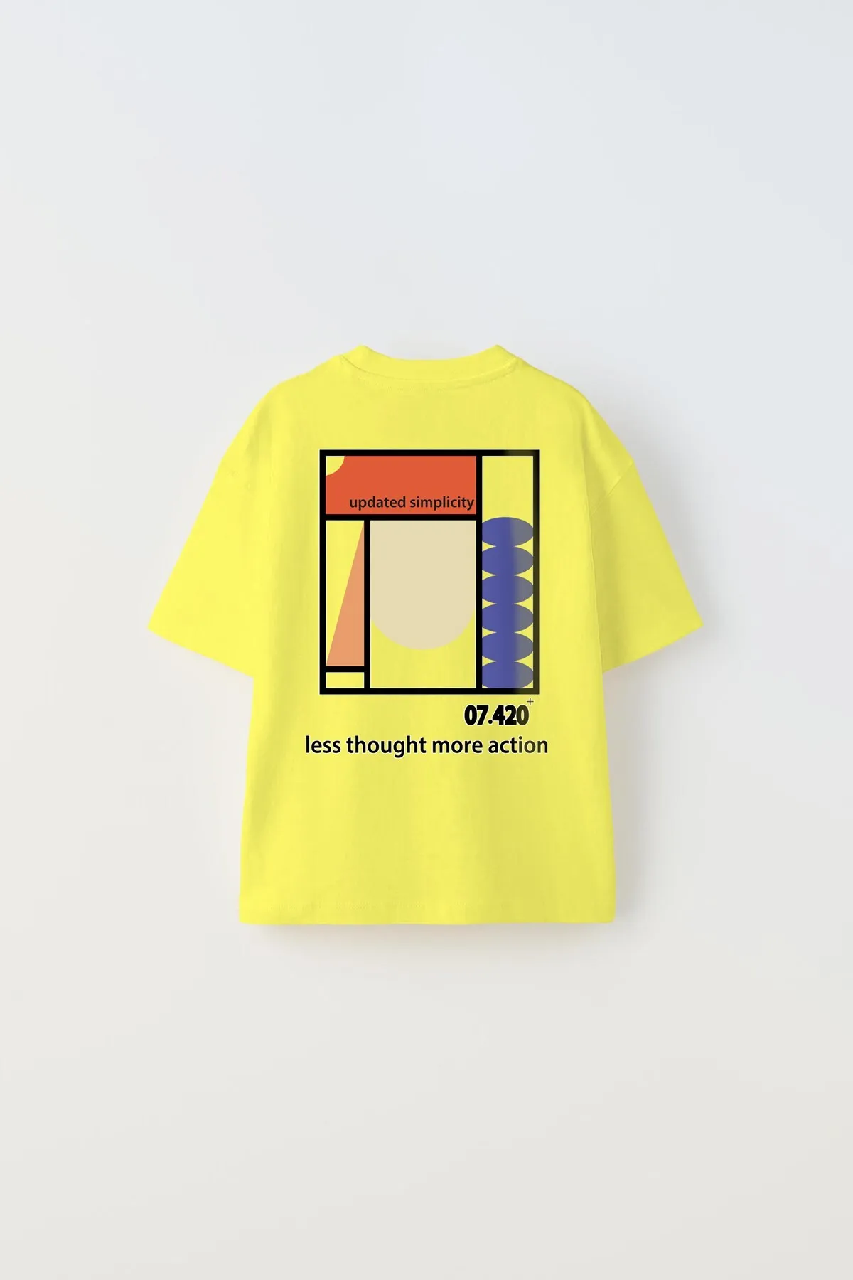 Kinder Updated Schriftzug-Print T-Shirt — Yellow