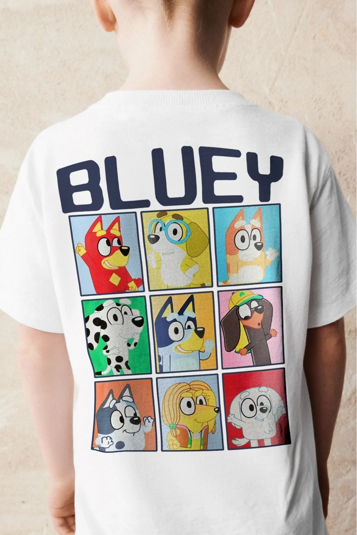 تي شيرت أطفال بطباعة كتابية Bluey Bingo — White
