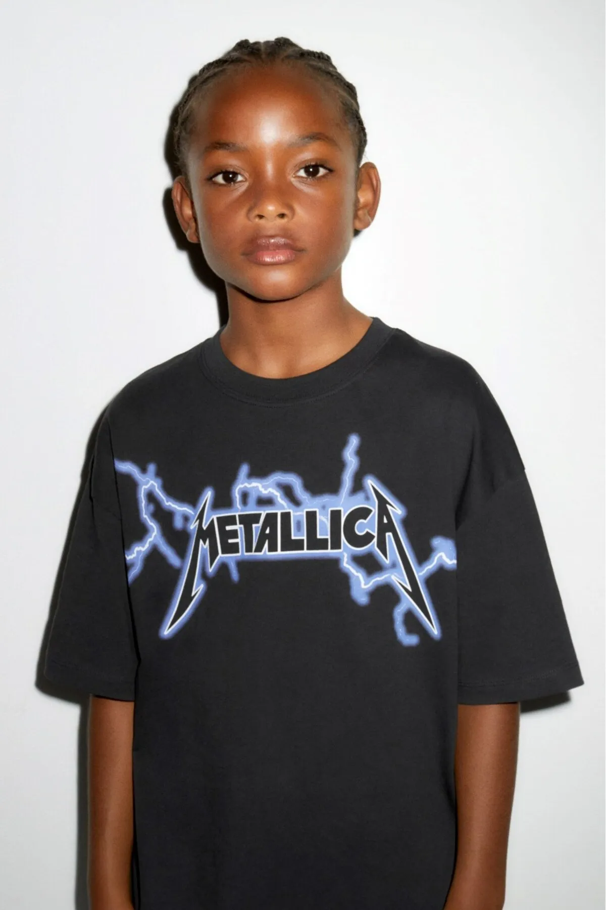 Jungen Schriftzug-Print T-Shirt — Black