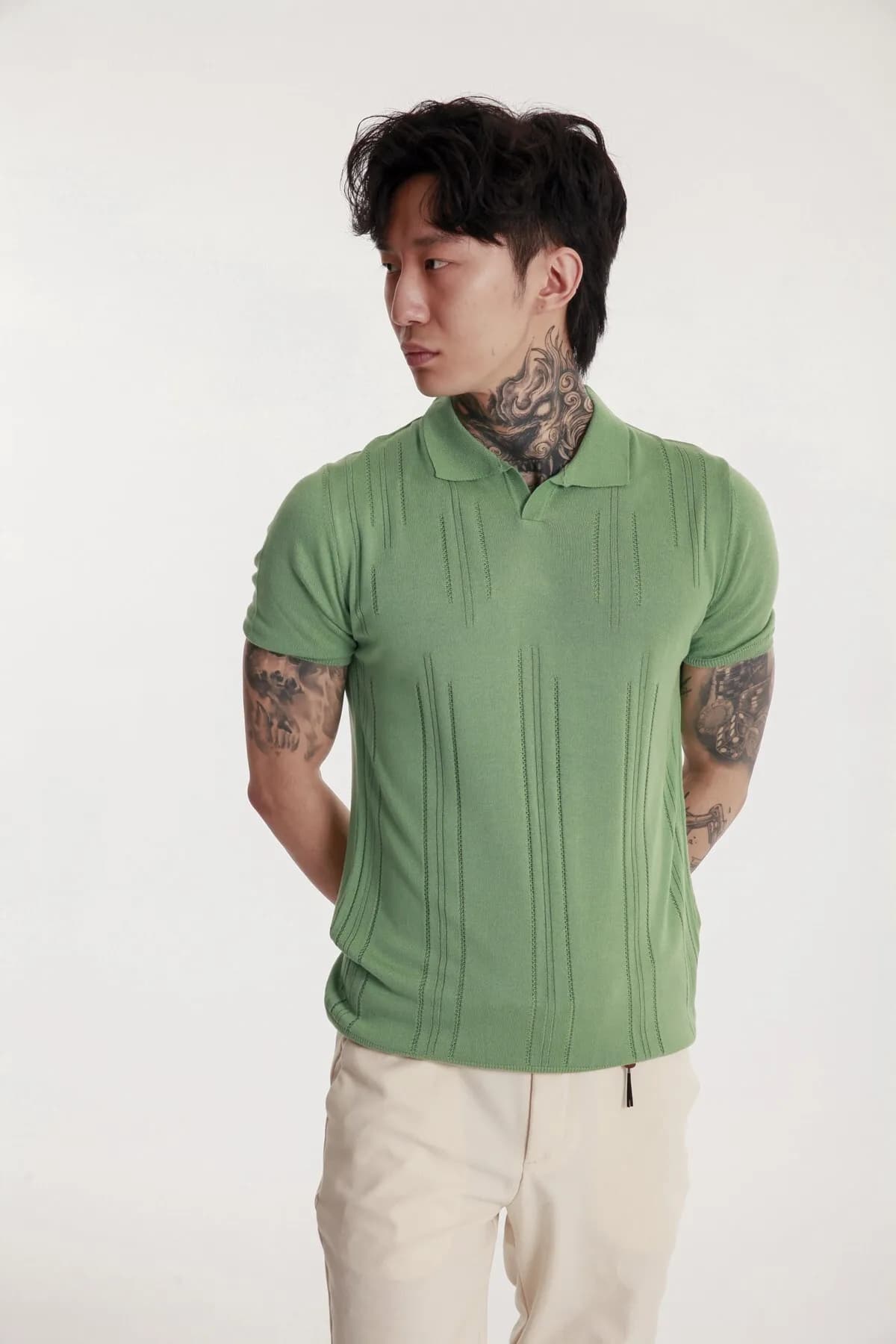 Erkek Polo Yaka Tişört 0725 — Green