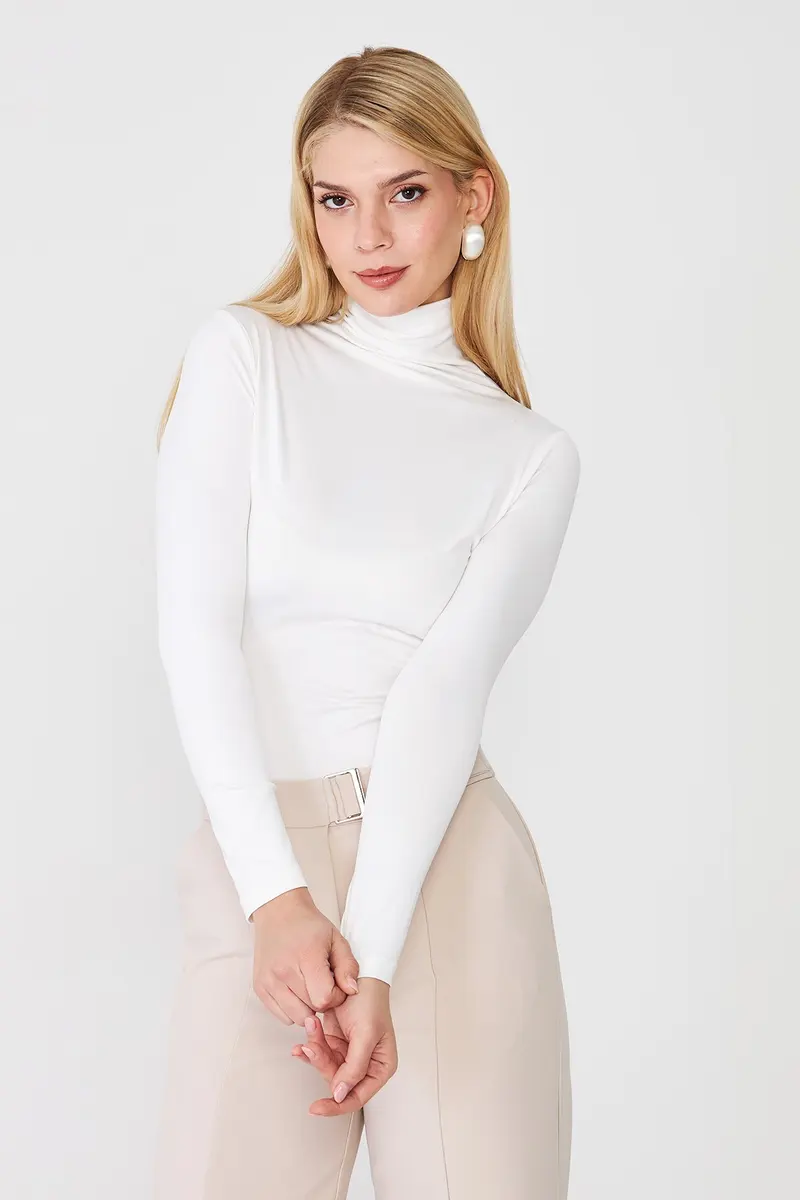 Women Ultra Soft Turtleneck Bodysuit