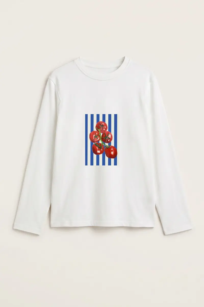 Men Tomato Breeze Print Blouse