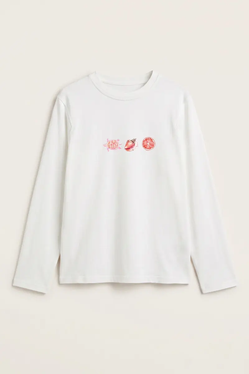 Men Coral Breeze Print Blouse