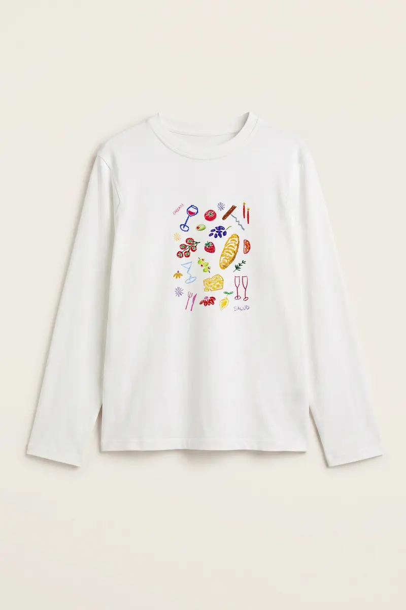 Women Salud Picnic Print Blouse