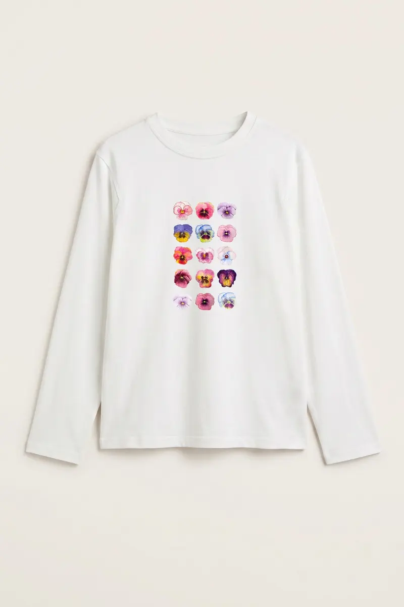 Women Viola Garden Print Blouse