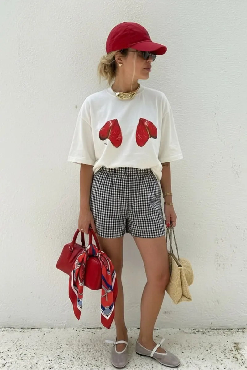 Women Checked Patterned Shorts