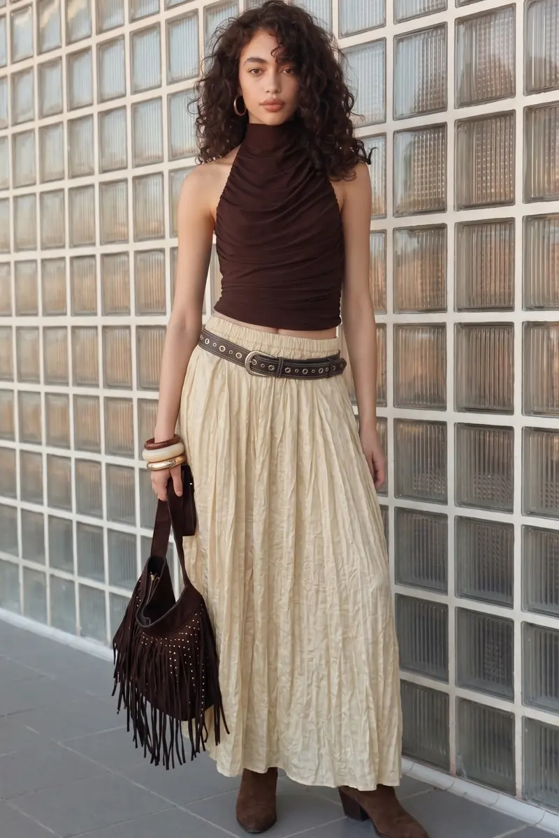 Women Aero Flow Draped Skirt