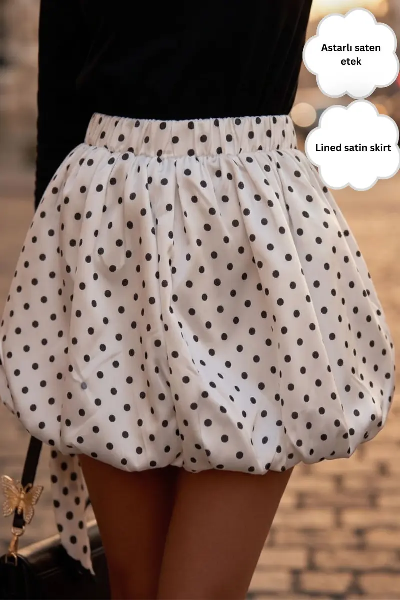 Women Luna Bubble Polka Dot Skirt