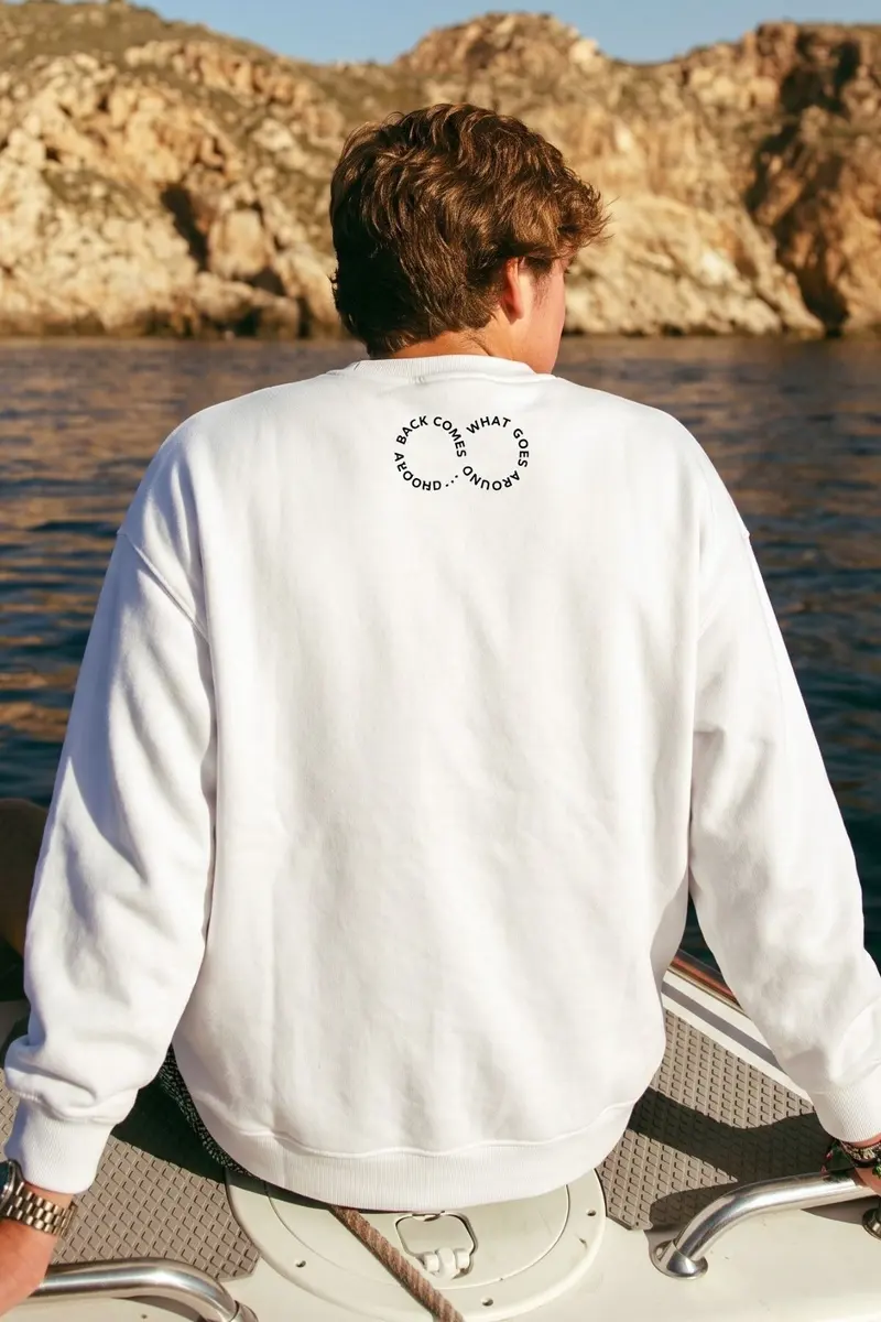 Men Oversize Comes Print Sweatshirt