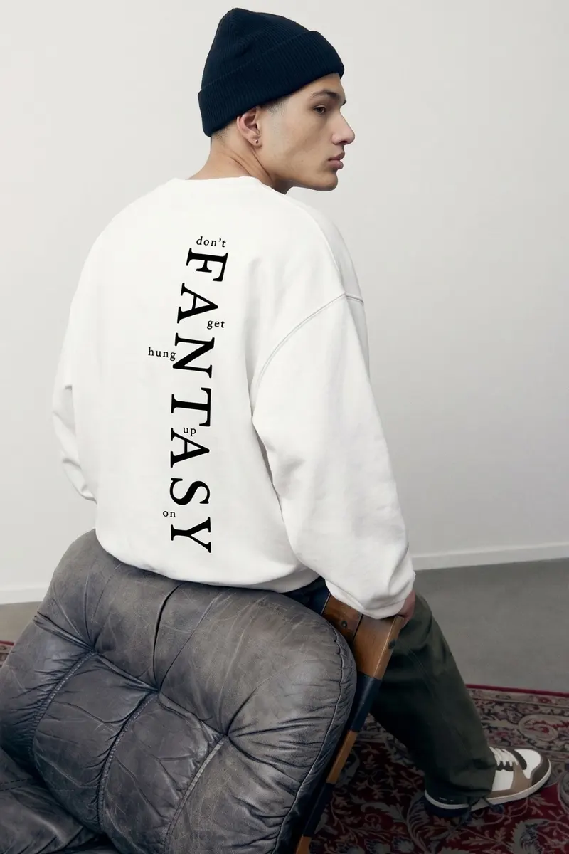 Men Oversize Fantasy Print Sweatshirt