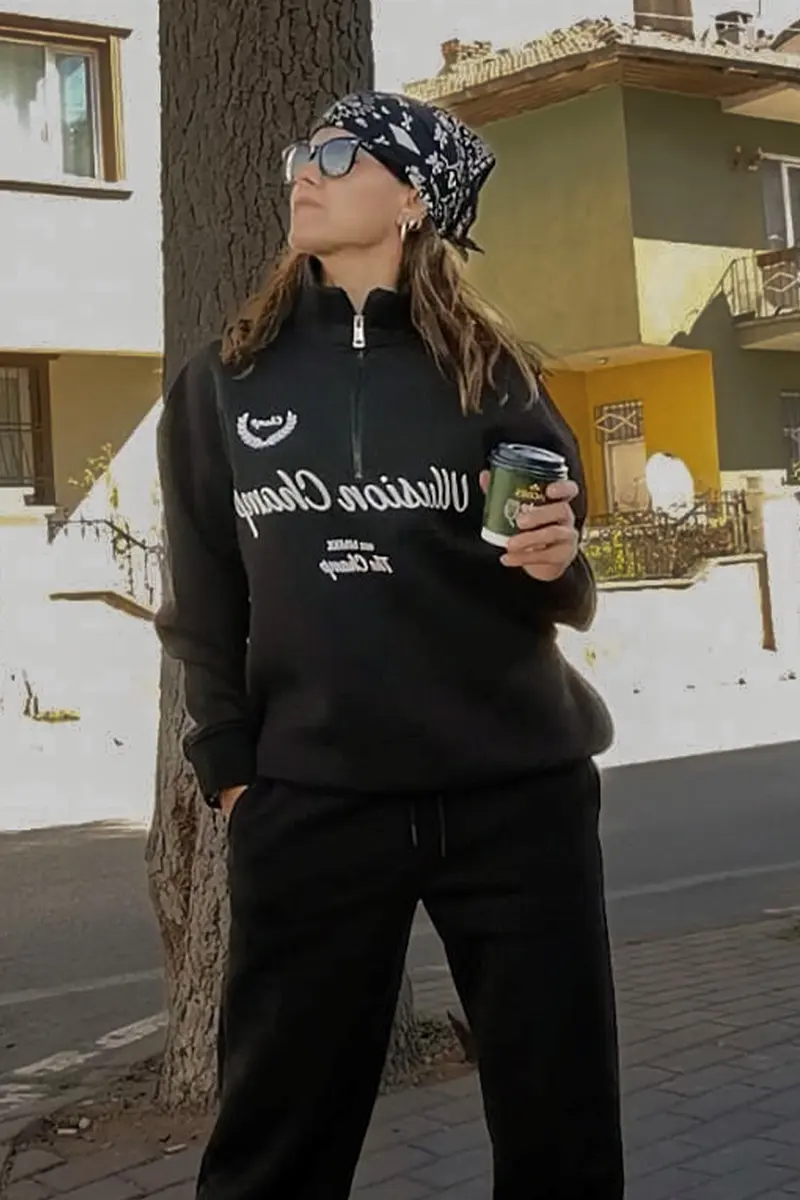 Women Oversize Ullusion Print Tracksuit